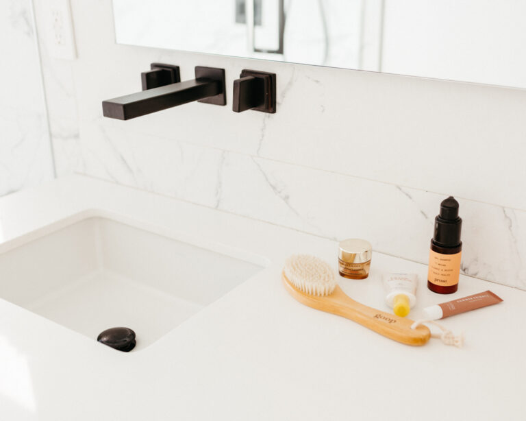 dry brush on sink