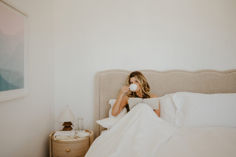 1726916517 woman drinking coffee in bed