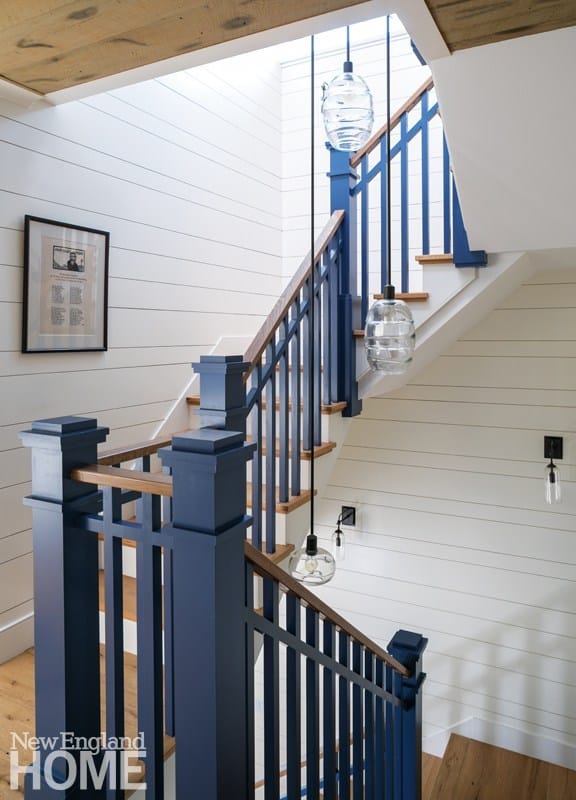 Navy Blue Railing New Englad Home Magazine